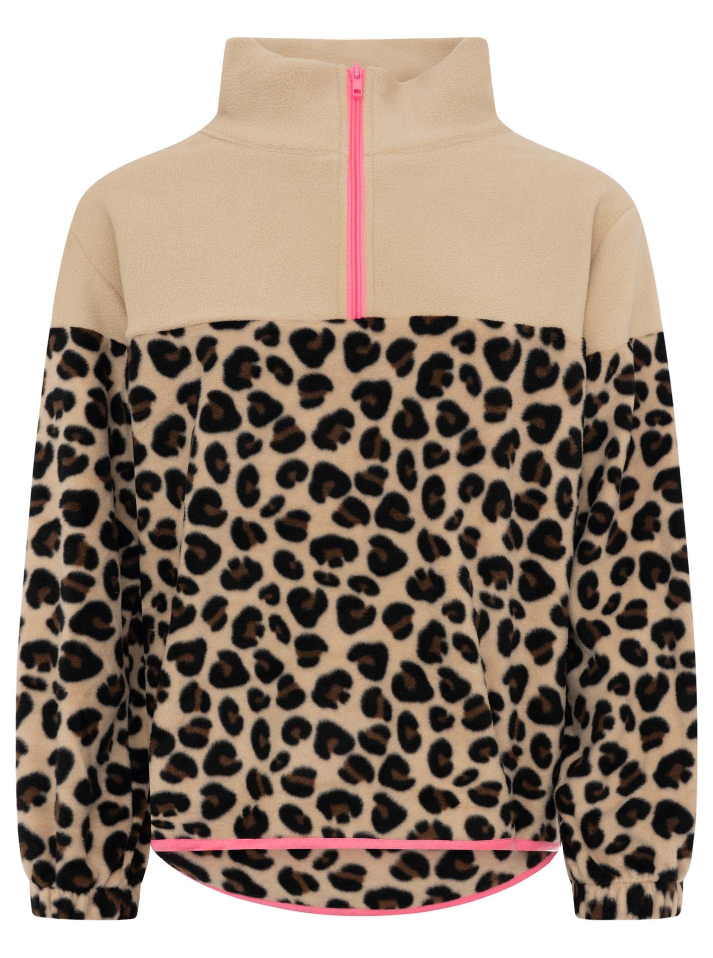 Zwillingsherz - Fleece Troyer Zipper "Leo Beige"