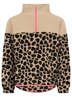 Zwillingsherz - Fleece Troyer Zipper "Leo Beige"