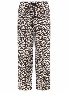 Zwillingsherz - Leo Set (Bluse + Hose) - Beige/Schwarz