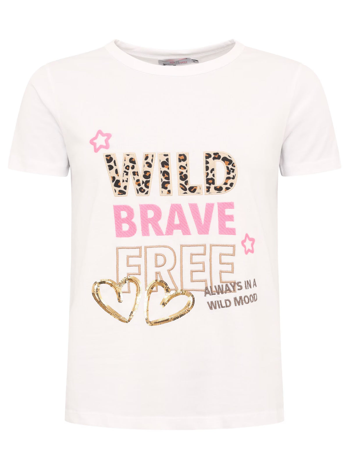 Zwillingsherz - T-Shirt „Wild & brave“ - Weiß