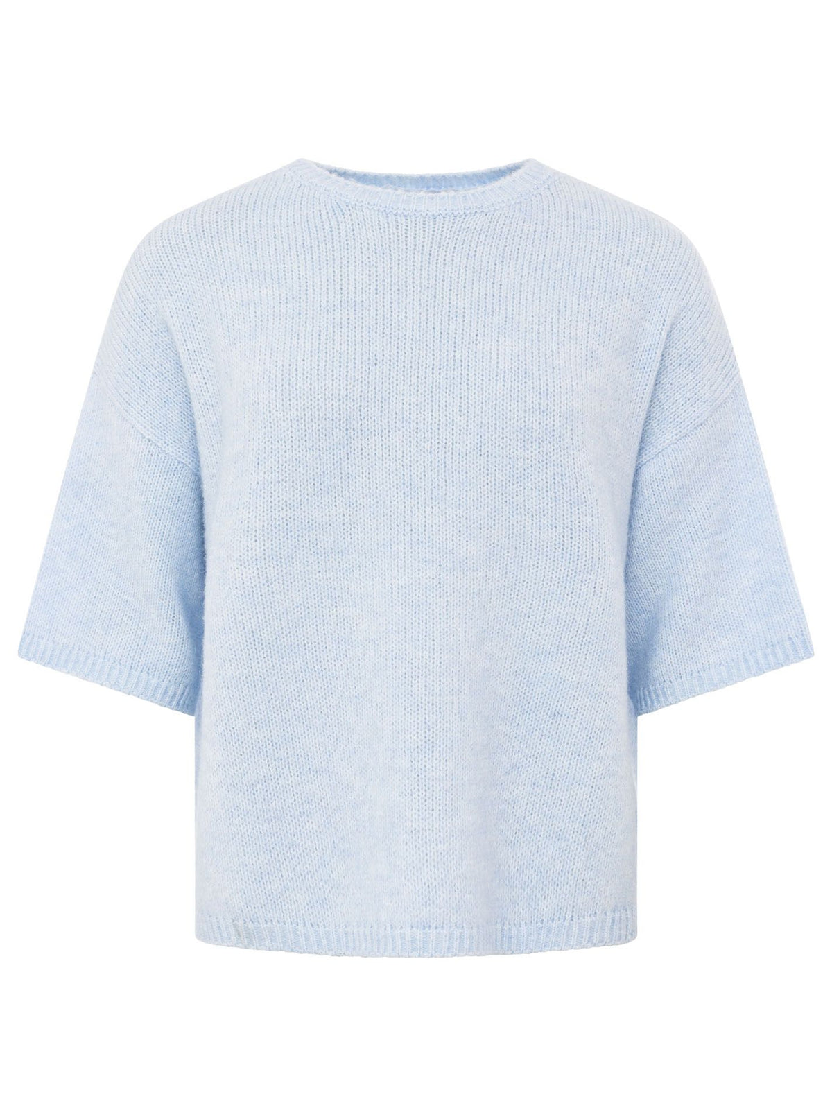 Zwillingsherz - Kurzarm Pullover Boxy - Blau