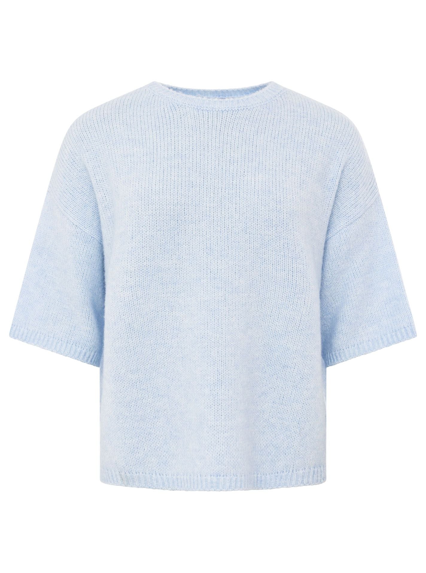 Zwillingsherz - Kurzarm Pullover Boxy - Blau