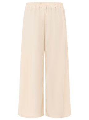 Zwillingsherz Oversize Stoffhose "Bundfalte" - Hellbeige