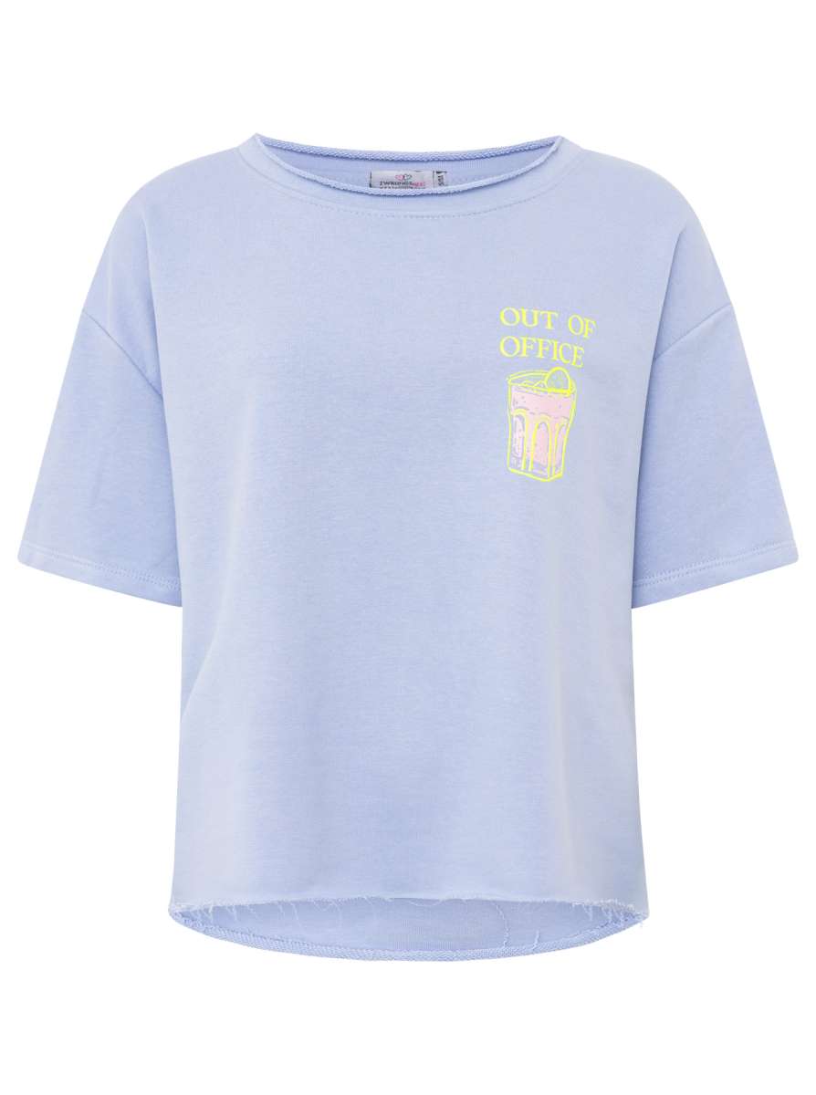T-Shirt „Out of Office“ - Blau/Pink