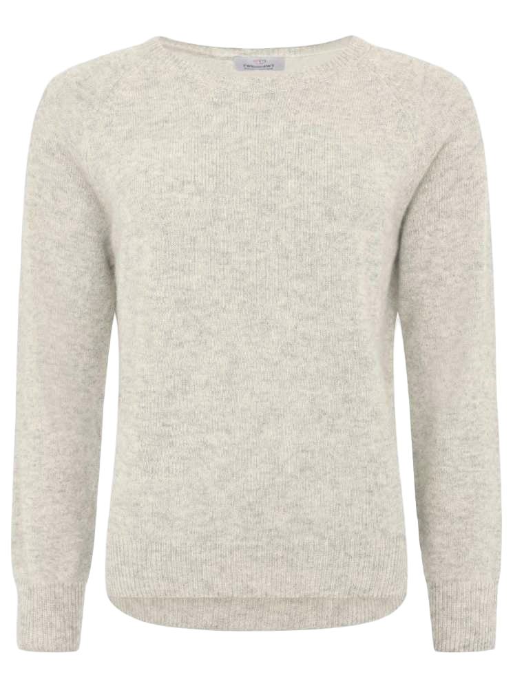 Zwillingsherz 100% Kaschmir / Cashmere Pullover - Hellgrau