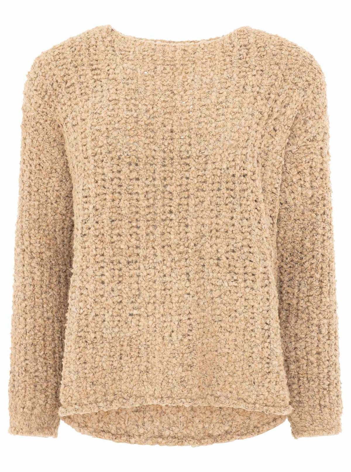 Zwillingsherz - Oversize Pullover mit Wolle - Beige