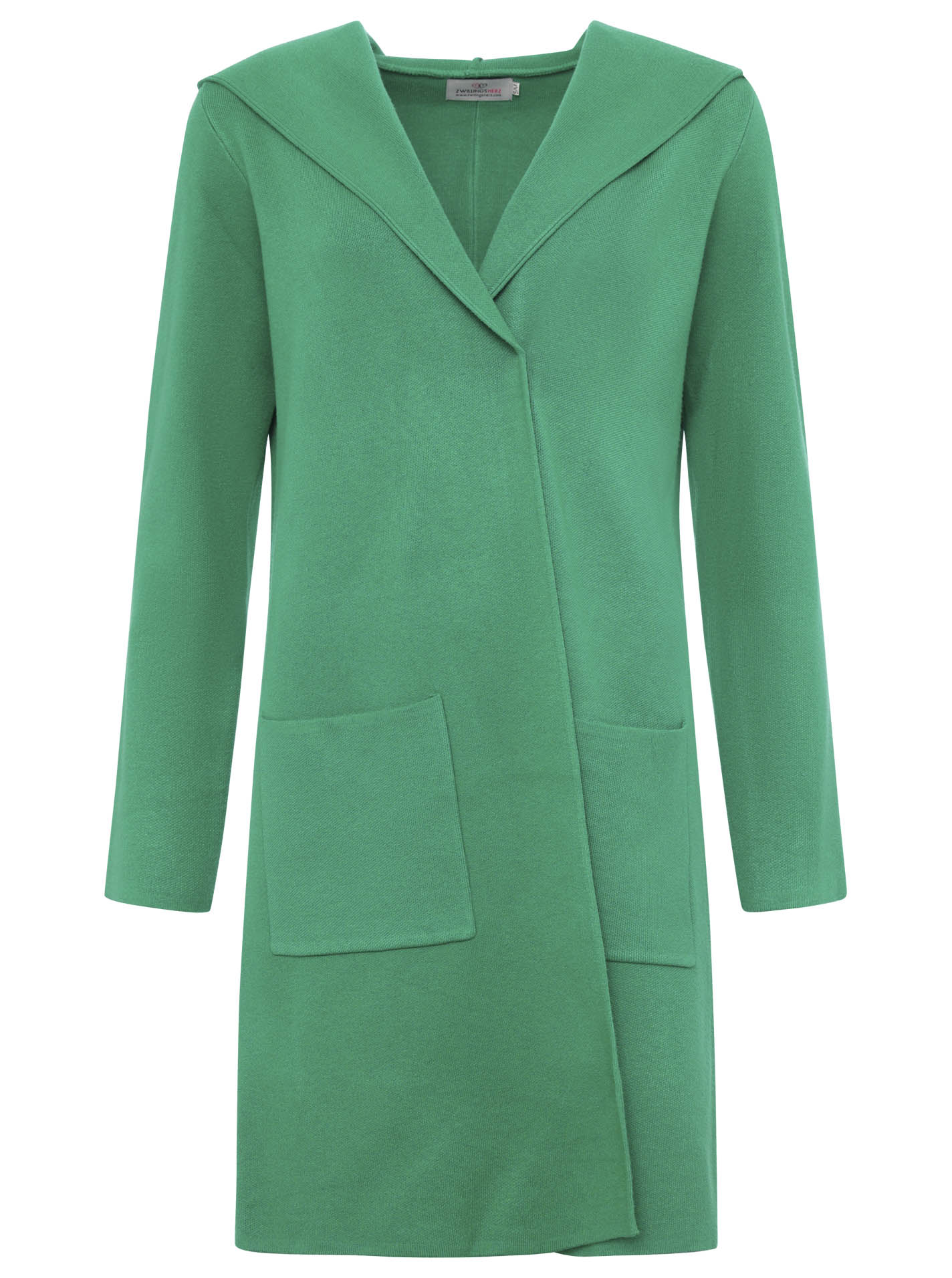 Zwillingsherz Strickjacke Kapuze Janina - Grün