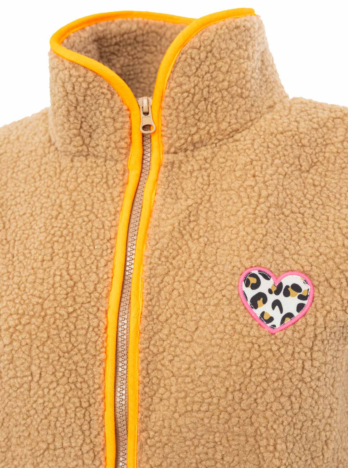 Zwillingsherz Teddyweste Leo - Camel