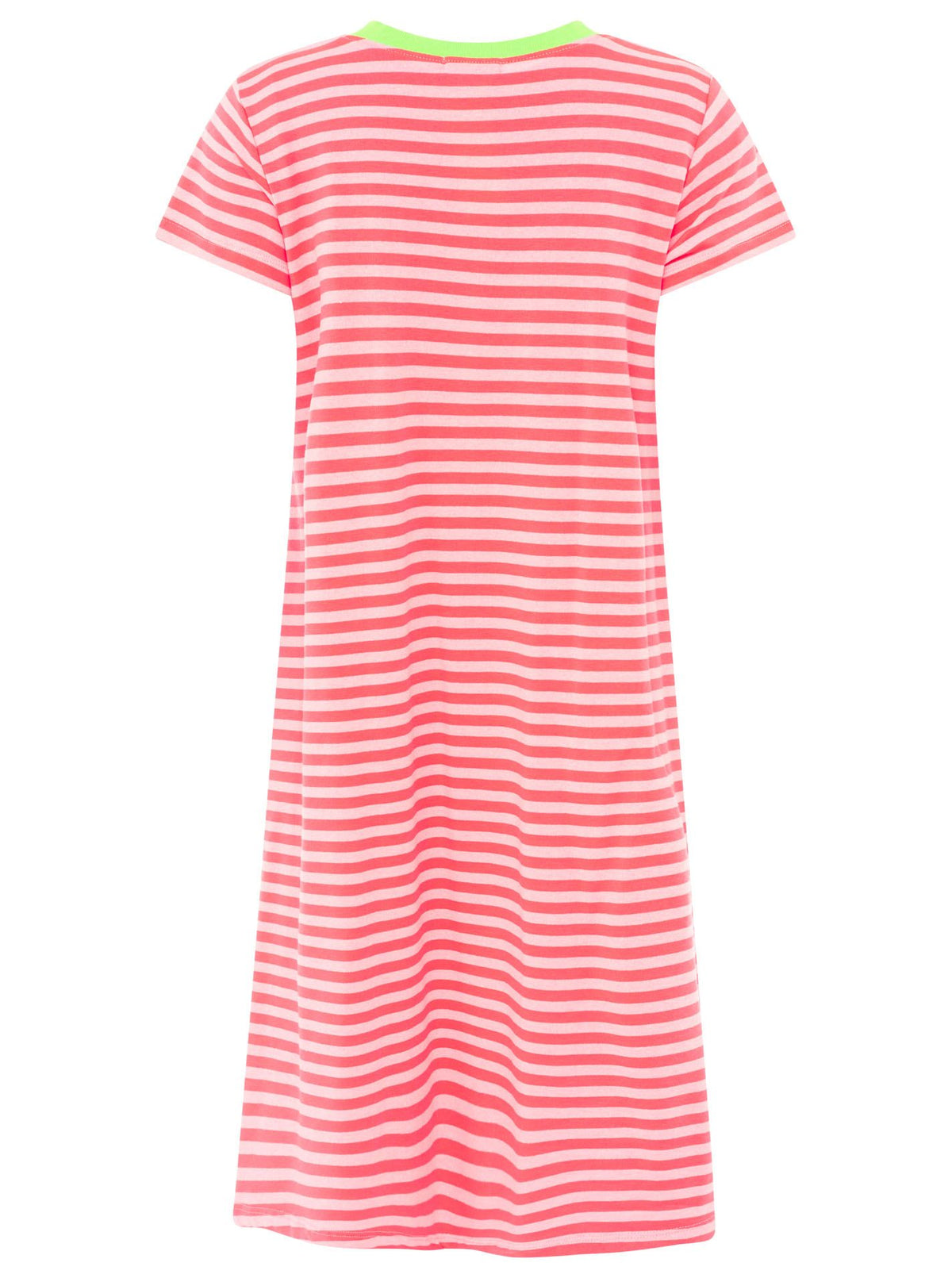 Zwillingsherz - Sweat Kleid "Neon Streifen" - Pink