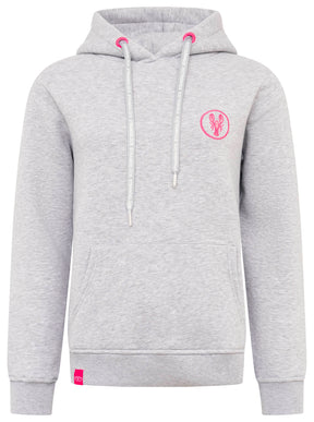 Zwillingsherz - Hoodie- Kleiner Hummer - Grau