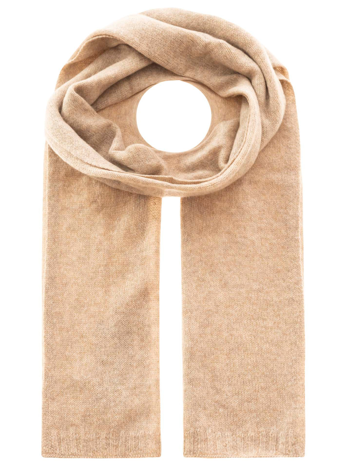 Zwillingsherz 100% Cashmere/Kaschmir Schal - Mittelbeige