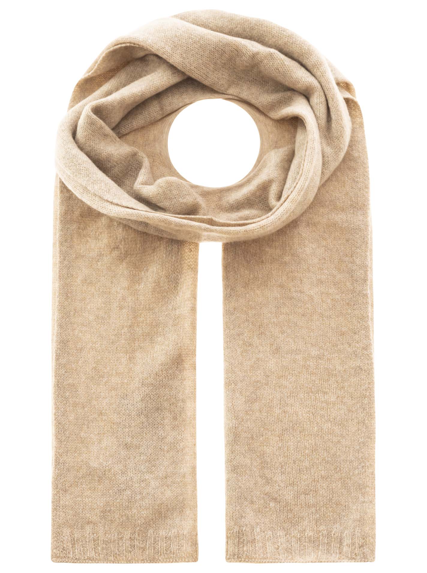 Zwillingsherz 100% Cashmere/Kaschmir Schal - Mittelbeige