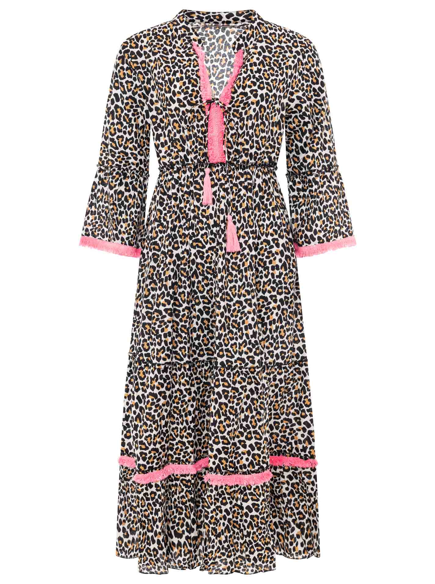 Zwillingsherz - Maxikleid "Leo" - Beige/Pink