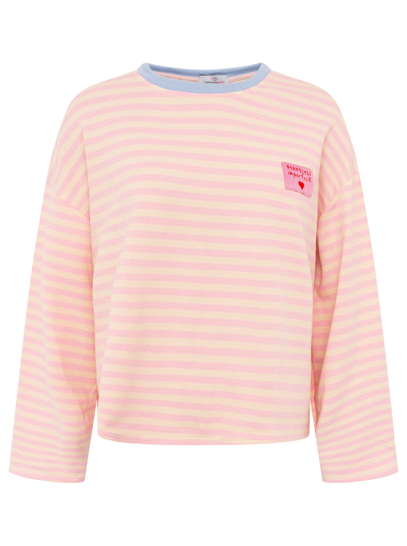 Zwillingsherz - Sweatshirt "Perfectly Imperfect" - Pink/Creme