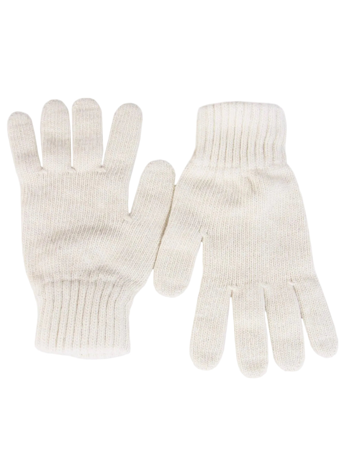 Zwillingsherz - Woll Handschuhe mit Kaschmir - Wollweiß