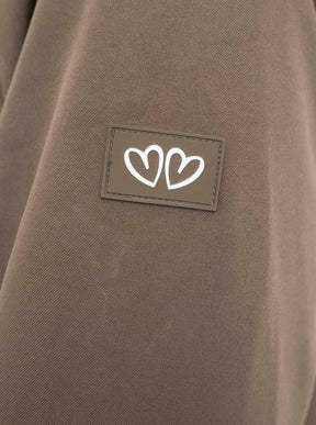 Zwillingsherz - Parka "Keep Smiling" - Taupe