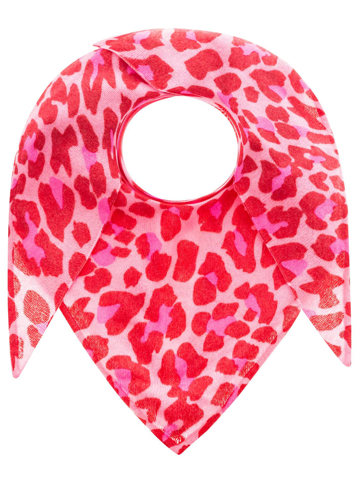 Zwillingsherz 100% Kaschmir / Cashmere Dreieckstuch Leo - Pink