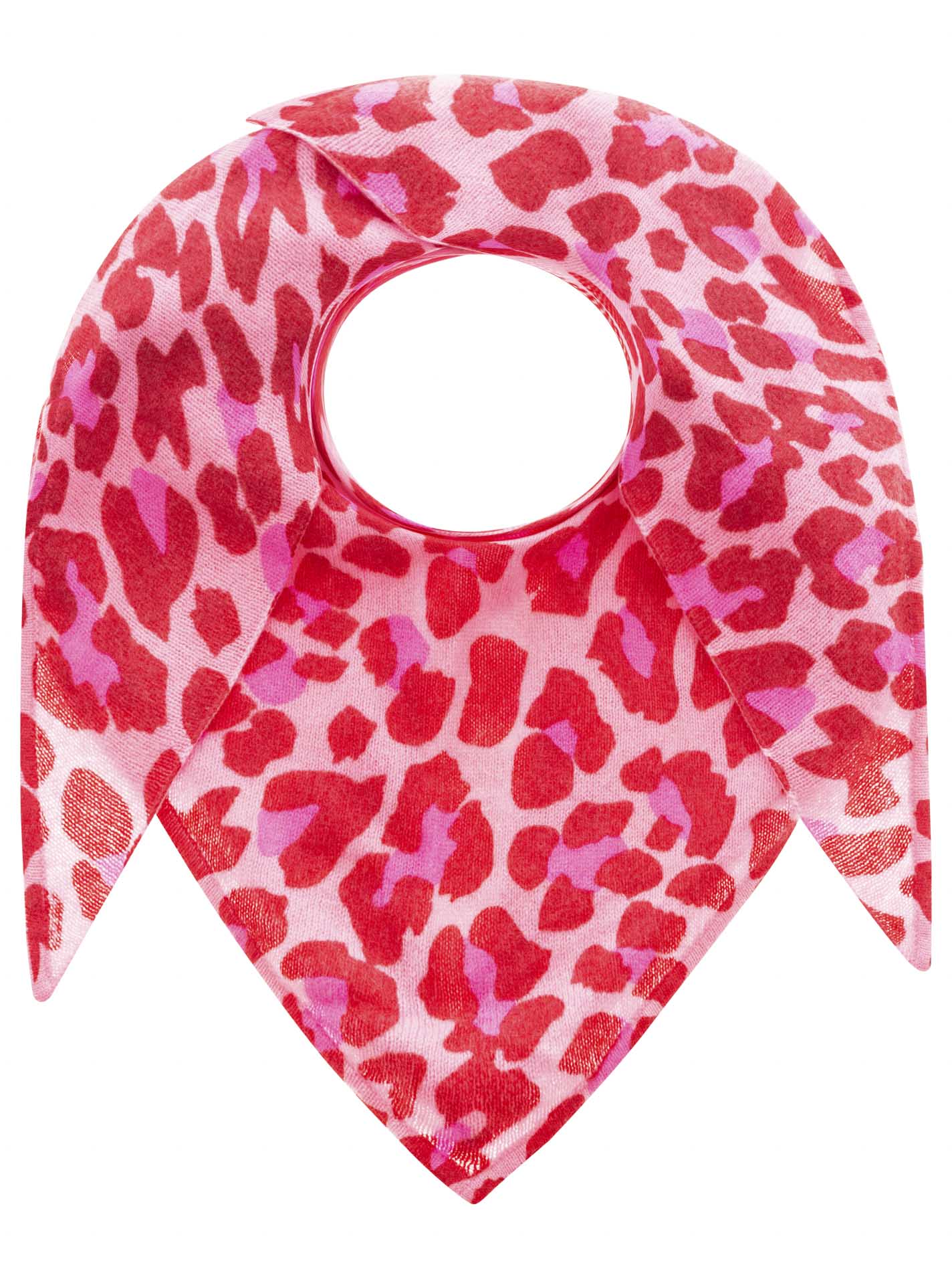 Zwillingsherz 100% Kaschmir / Cashmere Dreieckstuch Leo - Pink