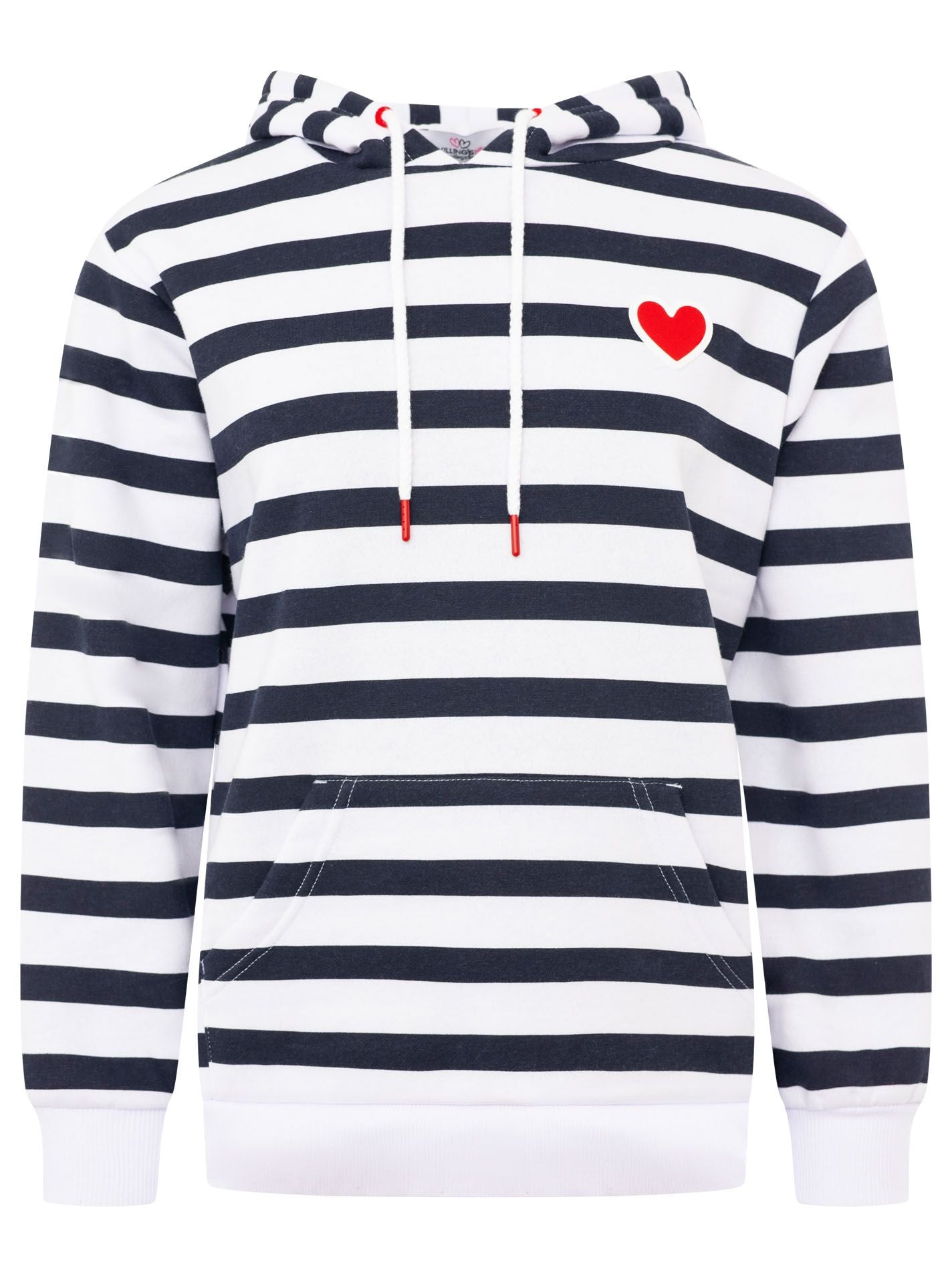 Zwillingsherz - Hoodie Streifen Herz - Marine (Super Sale - keine Retoure)