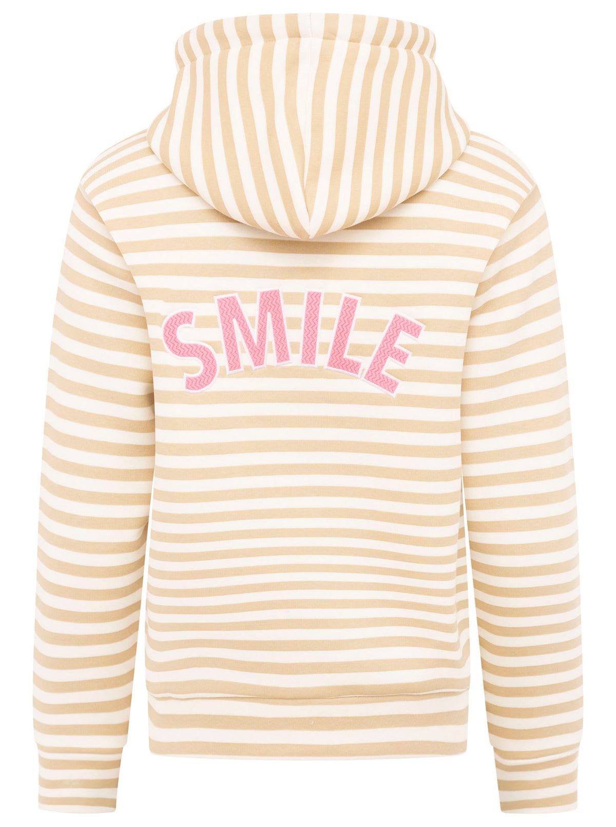 Zwillingsherz - Hoodiejacke "Streifen Smile" Beige