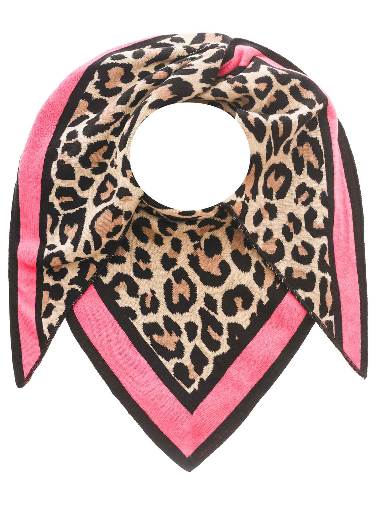 Zwillingsherz Schal - Dreieckstuch "Leo" Baumwolle - Beige/Pink