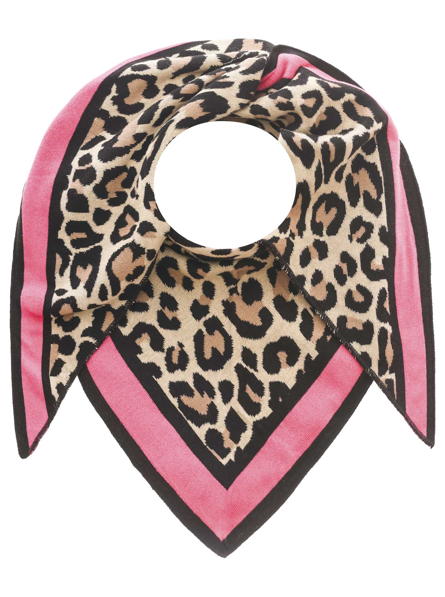 Zwillingsherz Schal - Dreieckstuch "Leo" Baumwolle - Beige/Pink