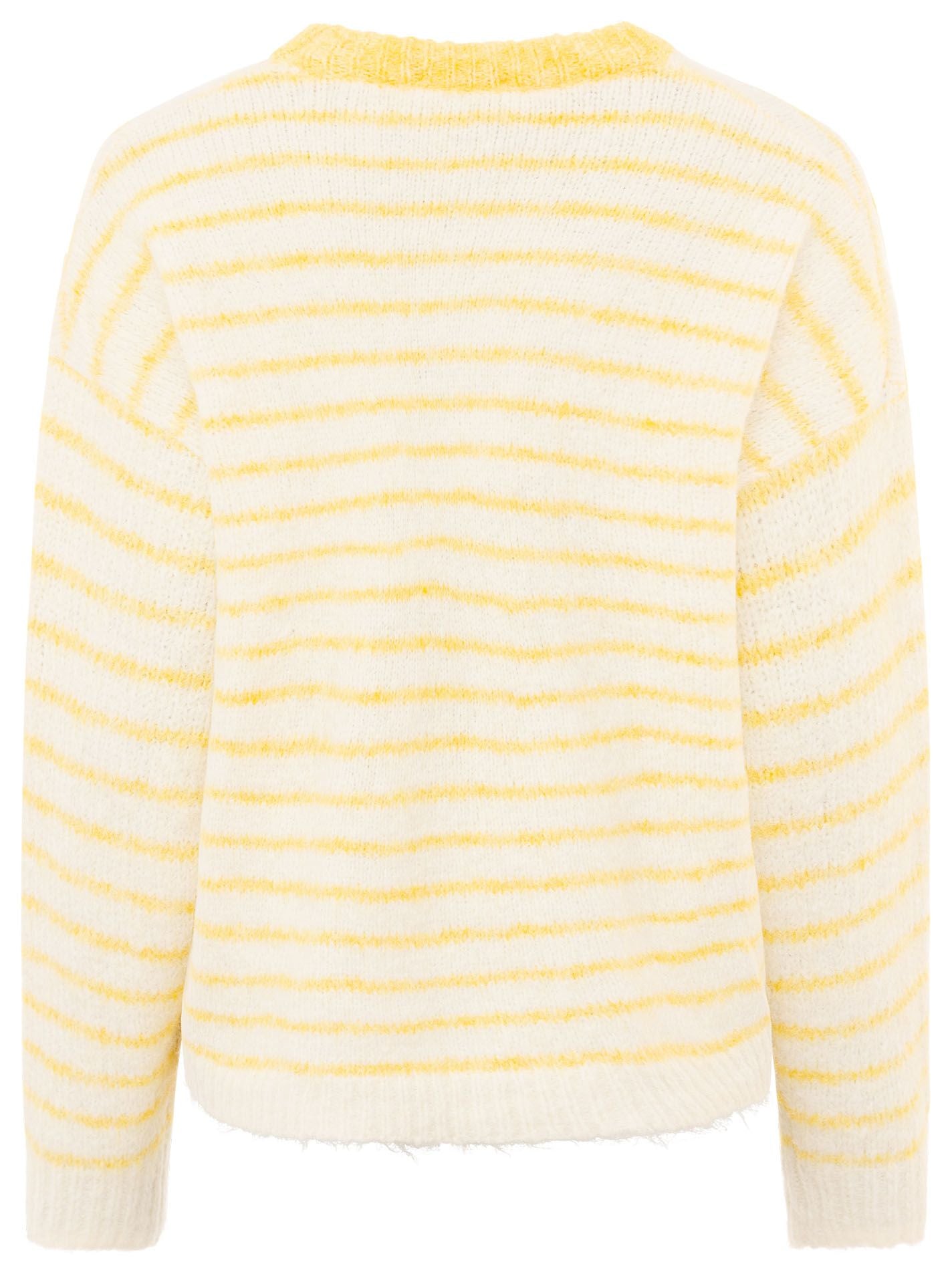 Zwillingsherz Pullover mit Streifen Dolce Vita - Gelb (Super Sale keine Retoure)
