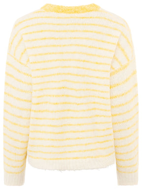 Zwillingsherz Pullover mit Streifen Dolce Vita - Gelb (Super Sale keine Retoure)