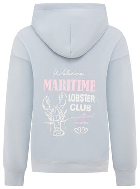 Zwillingsherz - Hoodie "Lobster Club" - Hellblau