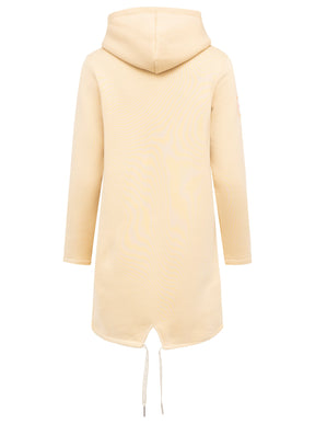 Zwillingsherz - Kapuzen-Sweatjacke Hoodiemantel "Smile Everyday" - Beige/Pink (NEU)