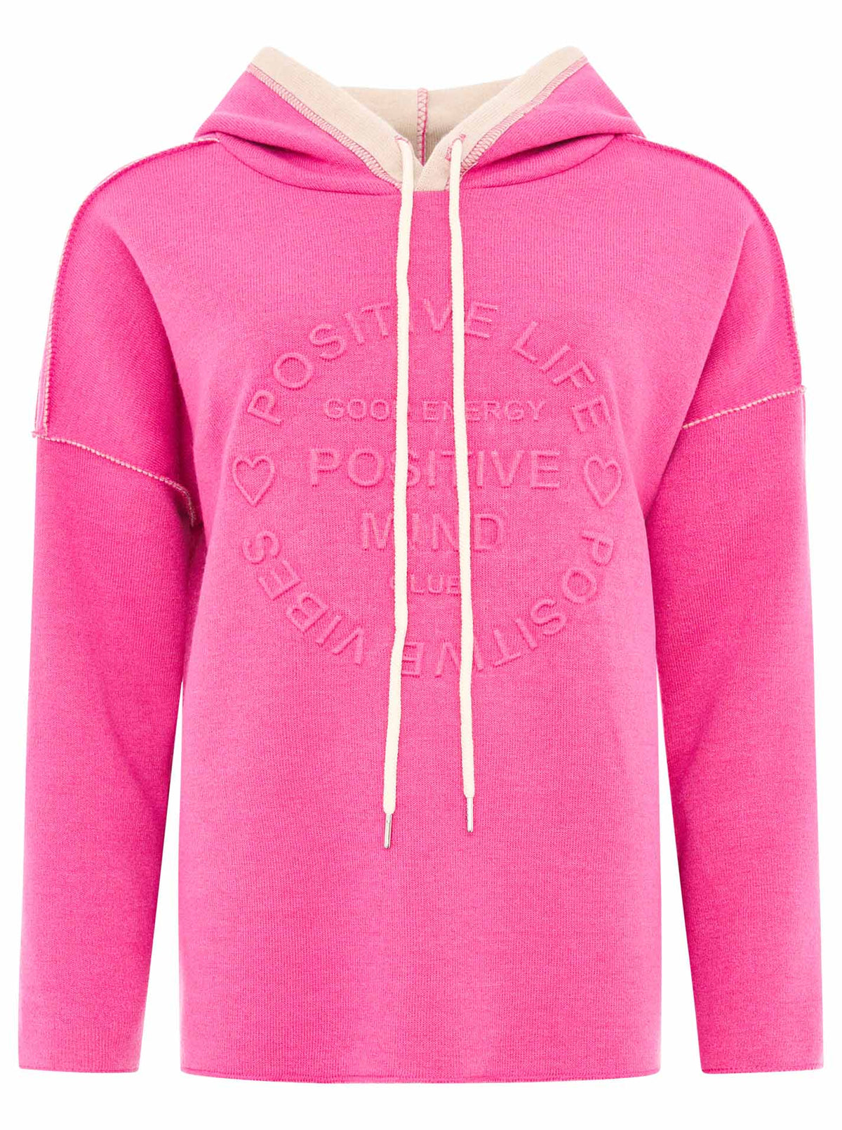 Zwillingsherz - Made in Italy Hoodie "Positive Mind" - Pink