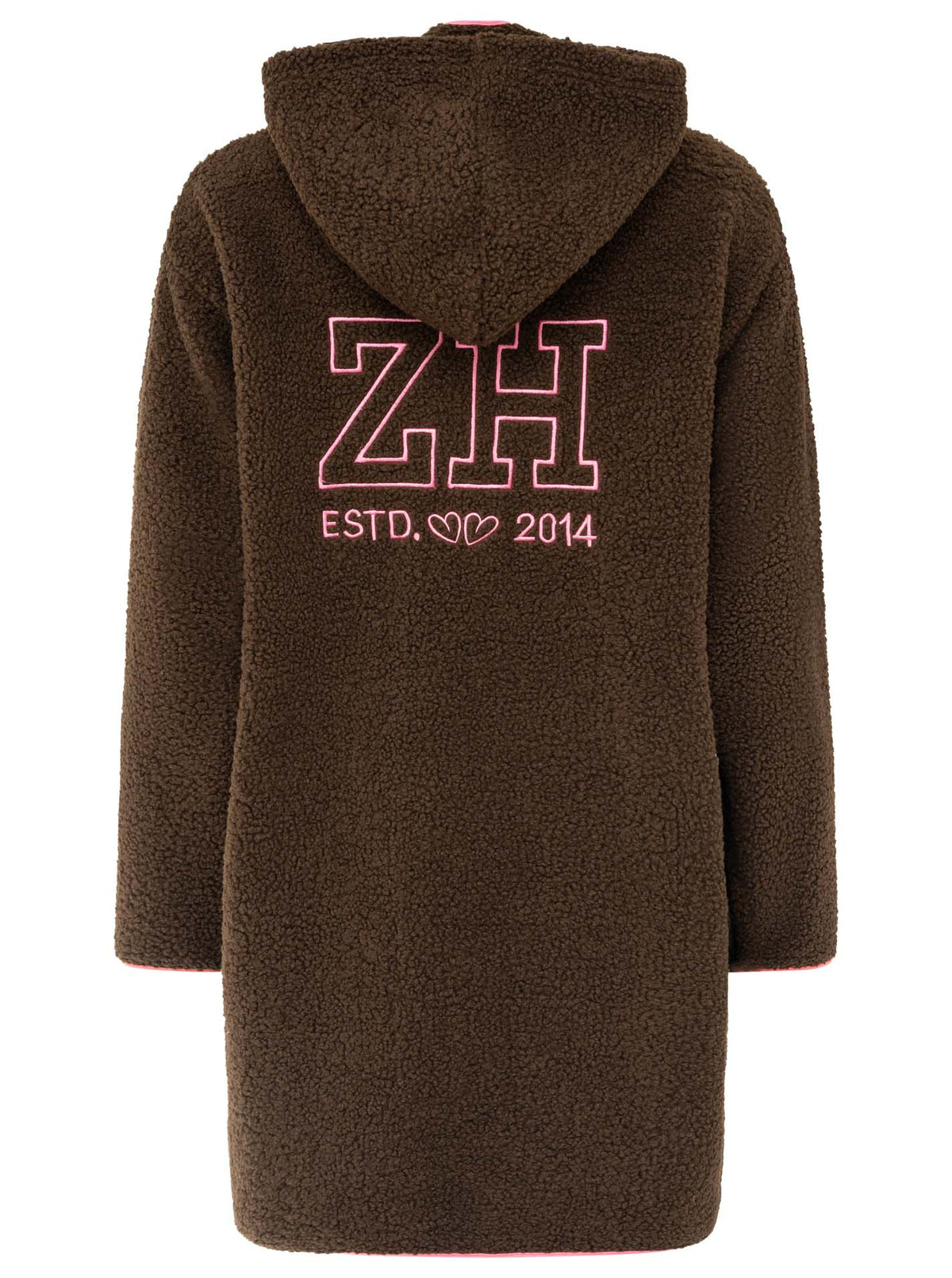 Zwillingsherz - Hoodiemantel Teddy - Braun