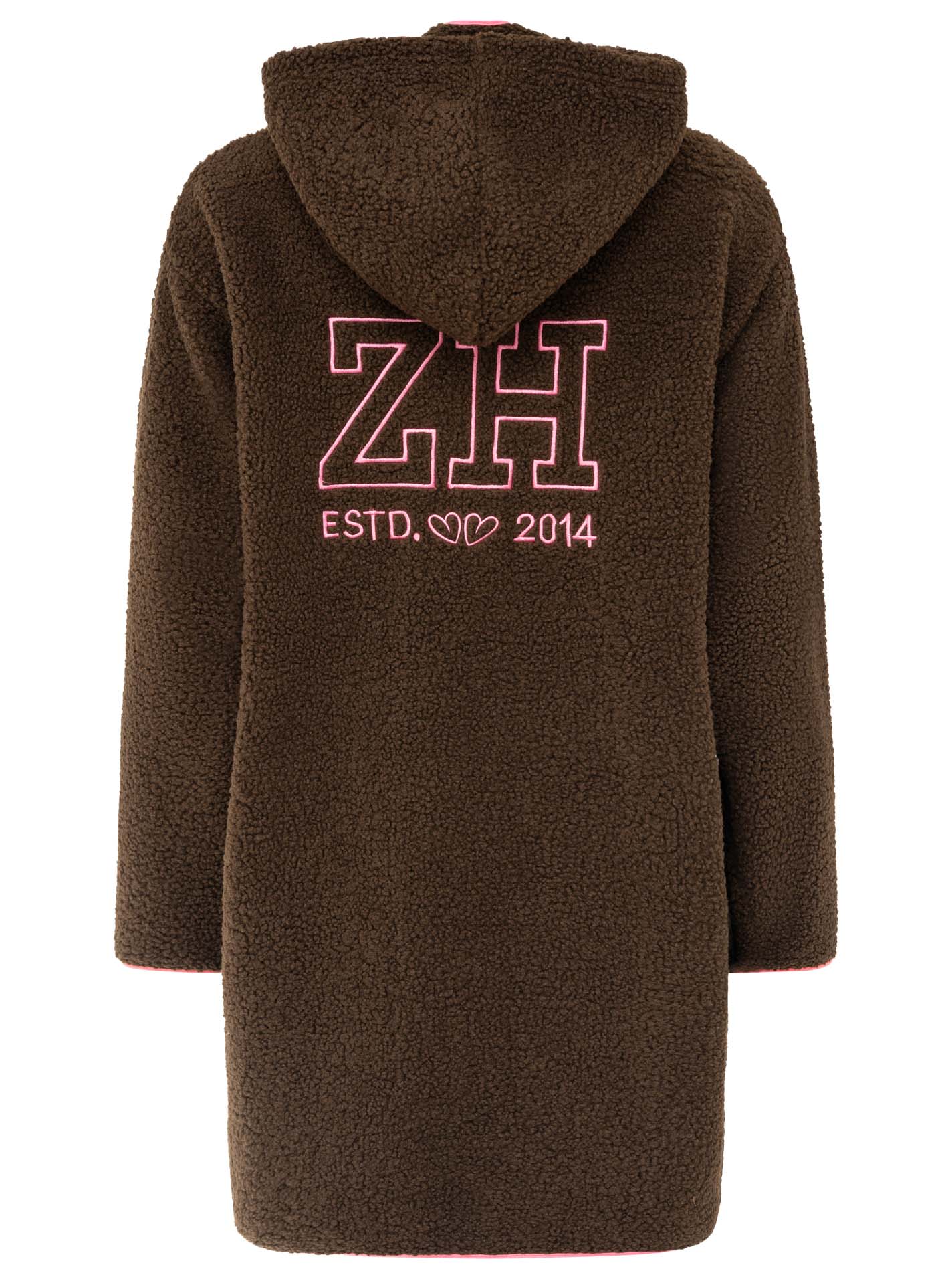 Zwillingsherz - Hoodiemantel Teddy - Braun