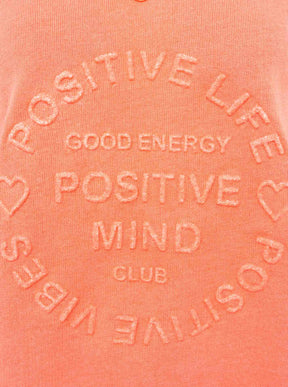 Zwillingsherz -  Sweatshirt "Positive Mind" - Neon Orange