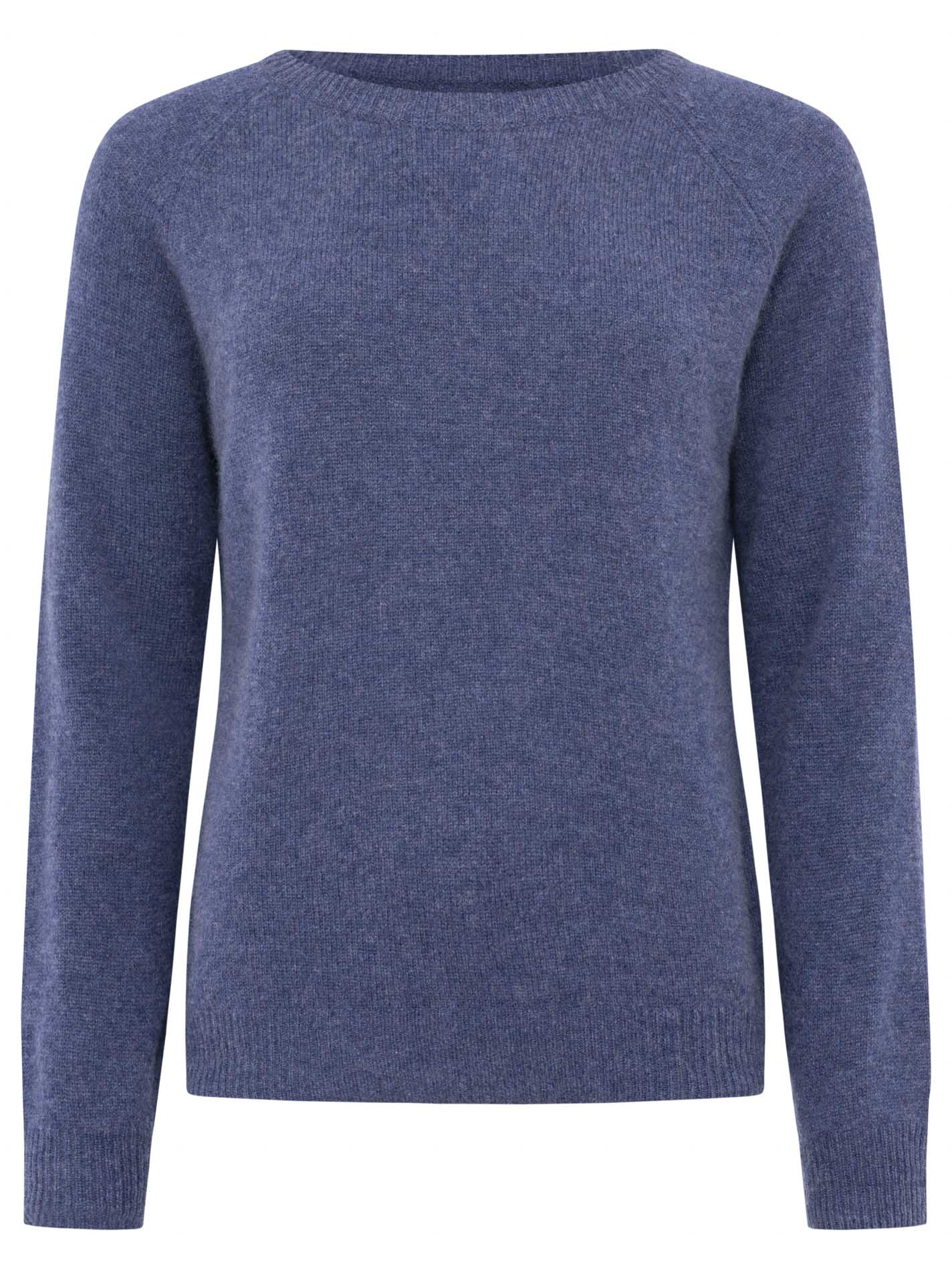 Zwillingsherz 100% Kaschmir Pullover - Jeansblau