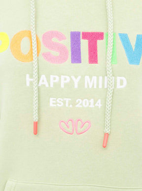 Zwillingsherz - Hoodie "Positive Happy Mind" - Salbei (Neu)