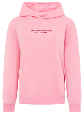 Zwillingsherz - Hoodie "Good Vibes - Happiness" - Pink