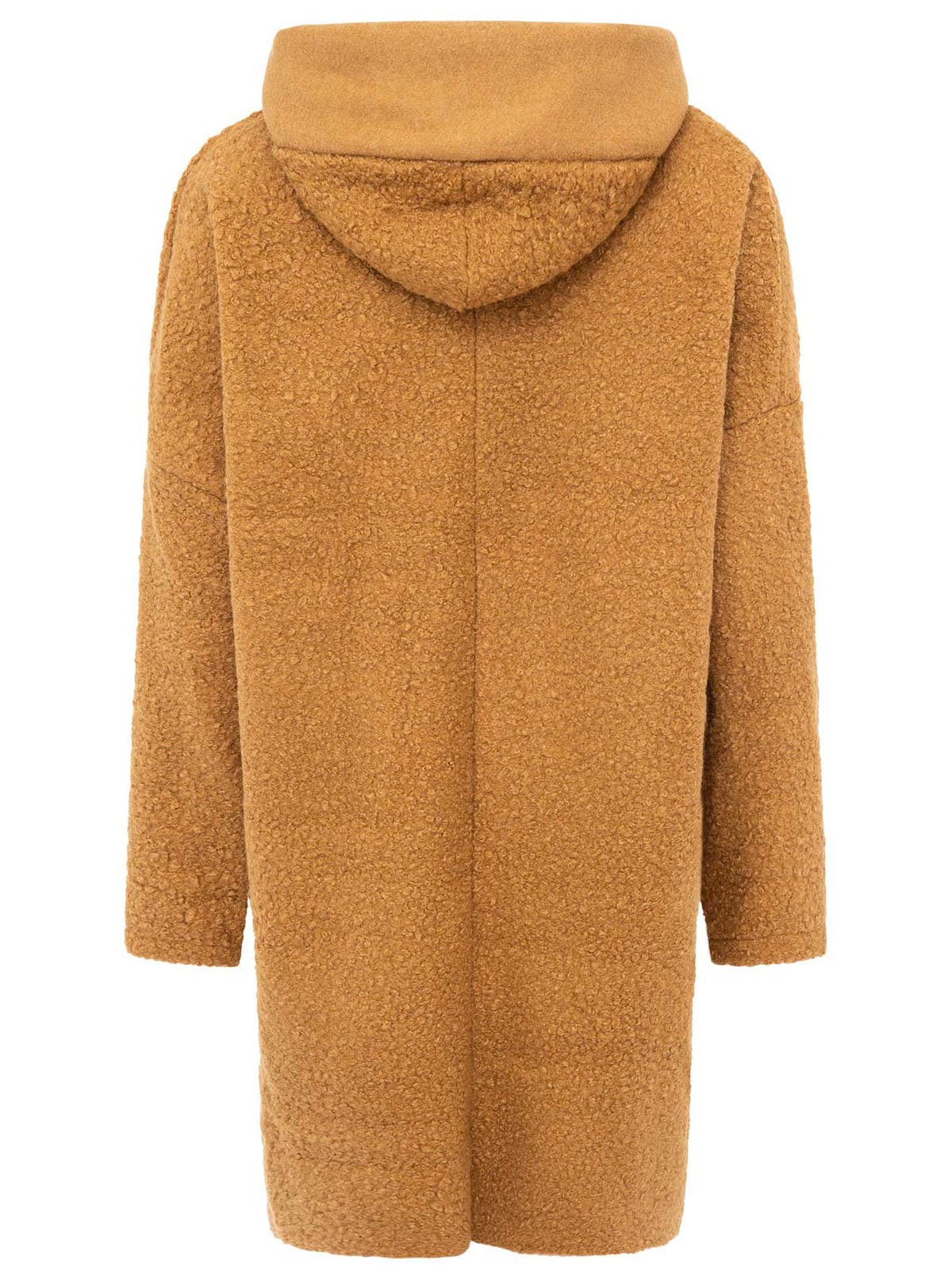 Zwillingsherz Teddy Plüsch Mantel - Camel