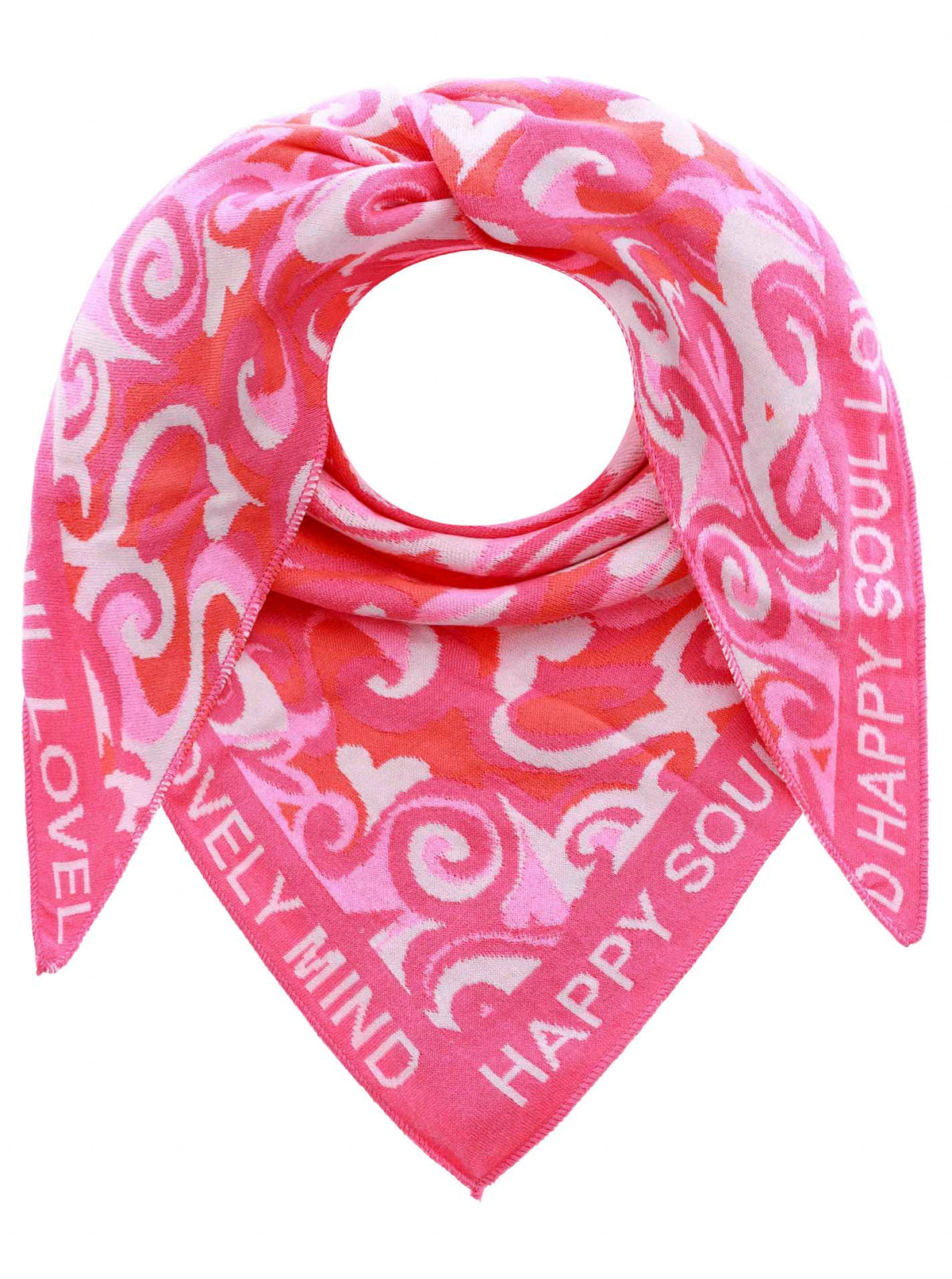 Zwillingsherz - Dreieckstuch "Happy Soul" Baumwolle - Pink