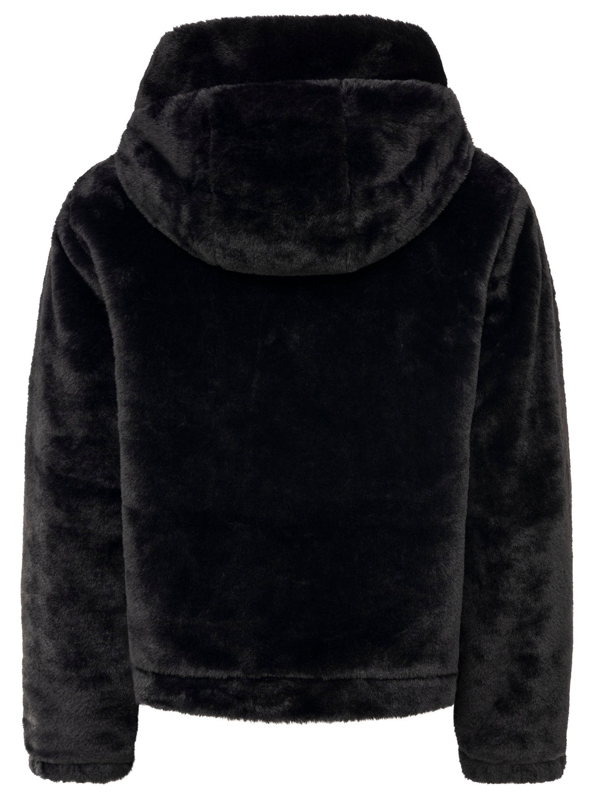 Zwillingsherz Teddy Plüsch Jacke - Schwarz