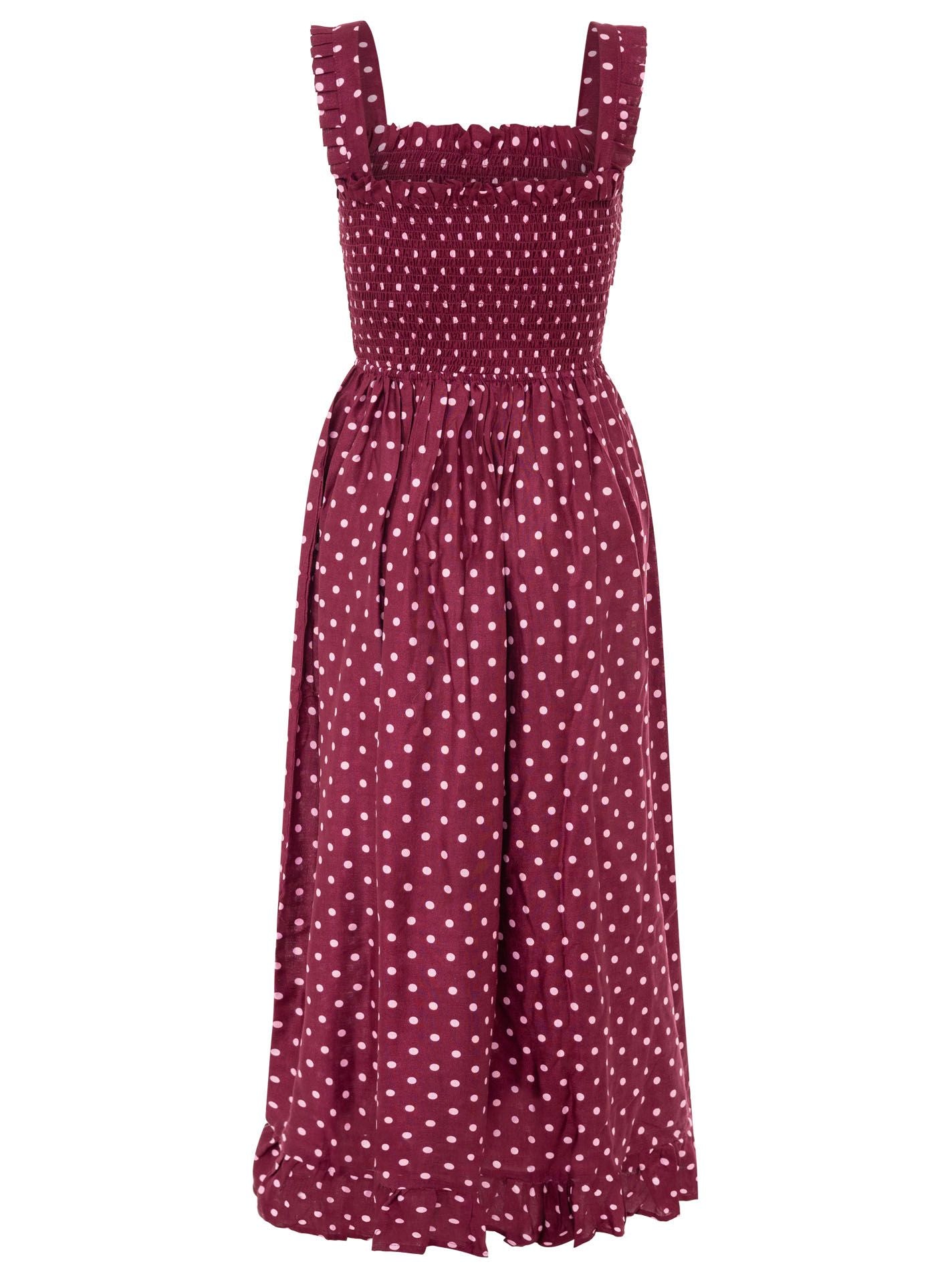 Zwillingsherz - Kleid "Classic Dots" - Bordeaux