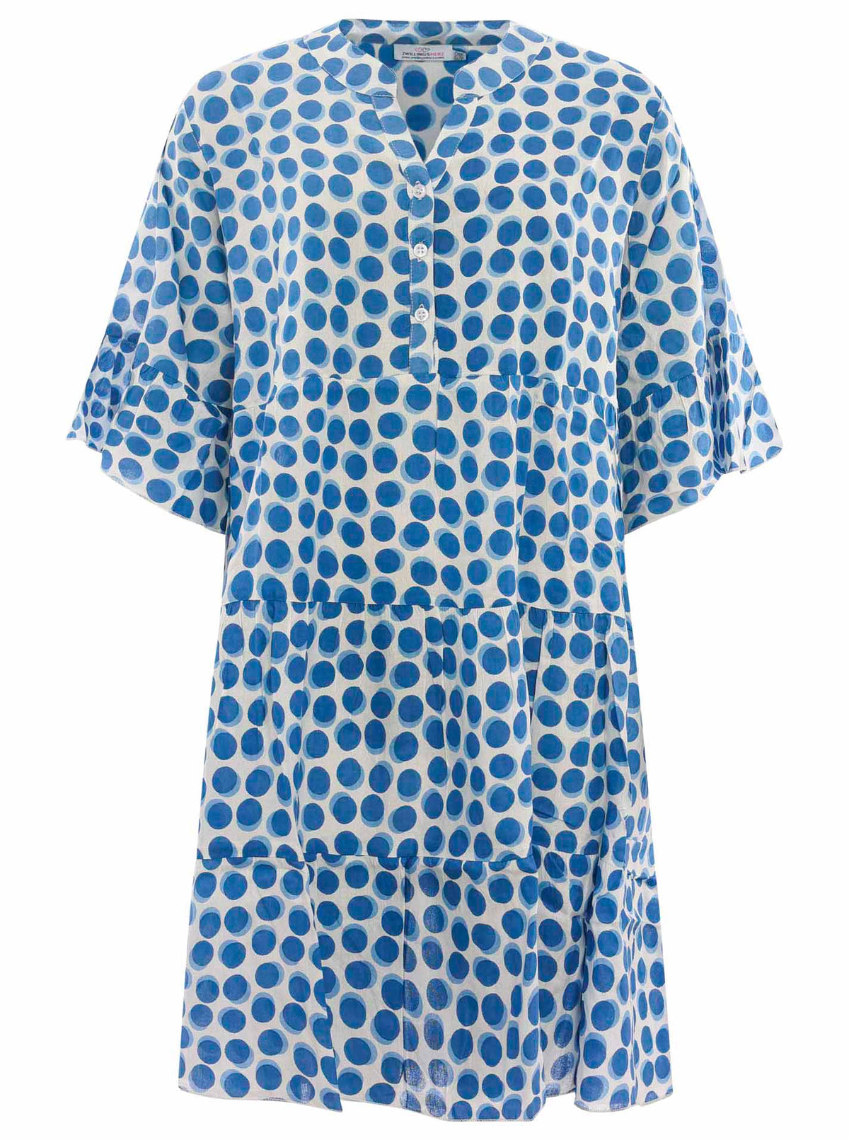 Zwillingsherz - Kleid/Tunika Charlotte Pünktchen - Blau/Weiß
