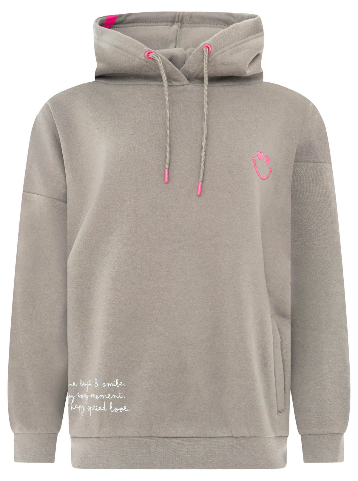 Zwillingsherz - Oversized Hoody "Shine Bright" - Grau