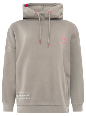 Zwillingsherz - Oversized Hoody "Shine Bright" - Grau