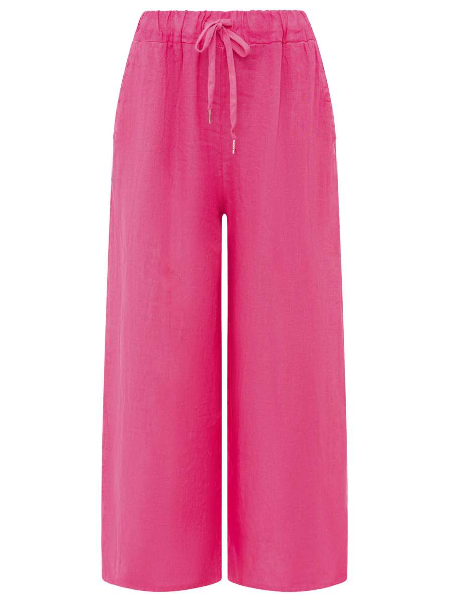 Zwillingsherz- Made in italy Leinen Hose - Pink