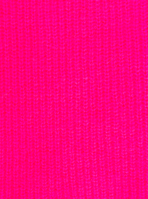 Zwillingsherz 100% Kaschmir Gerippter Schal "Cozy" - Neonpink