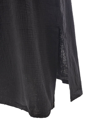 Zwillingsherz - Musselin Träger Kleid  - Schwarz