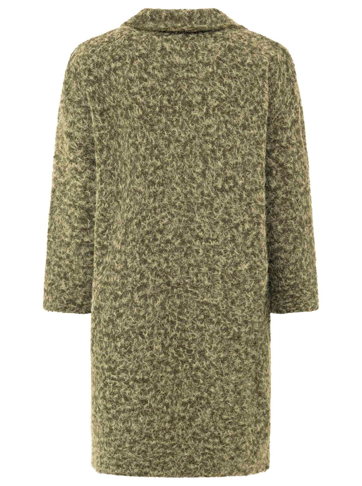 Zwillingsherz Flauschiger Mantel - Khaki