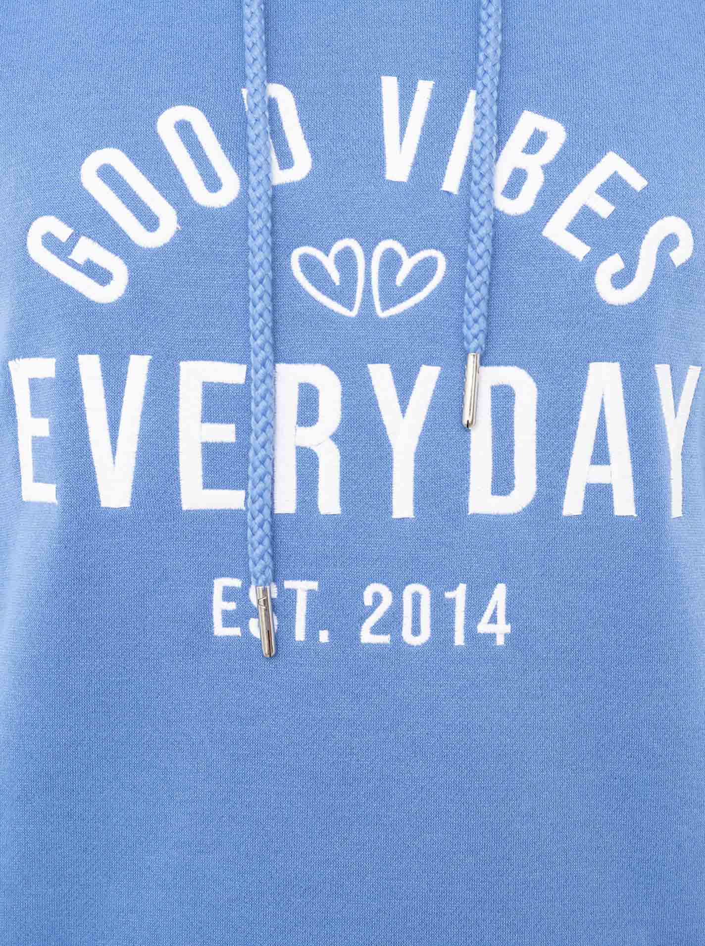 Zwillingsherz - Hoodie "Good Vibes - Mittelblau
