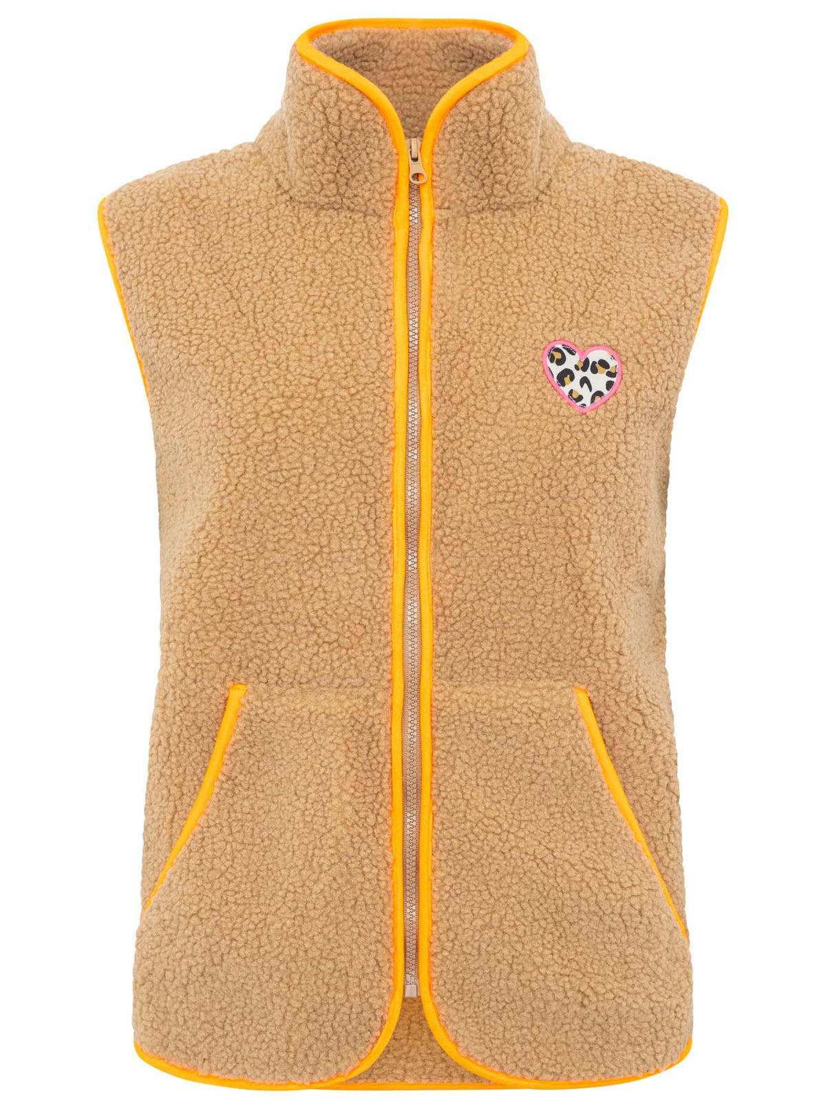 Zwillingsherz Teddyweste Leo - Camel